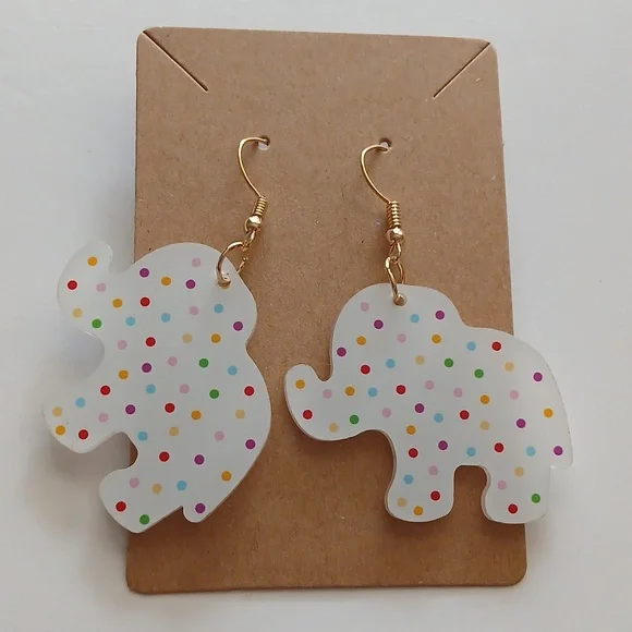 Fashion Jewelry Multicolor Elephant Earrings - Picture 3 of 4